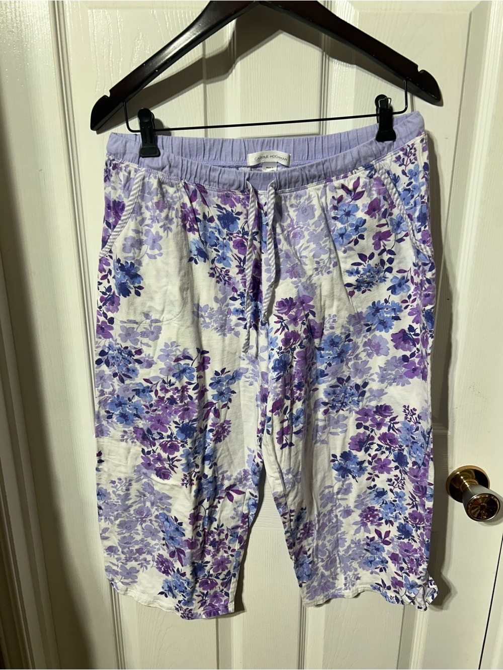 Midnight by Carole Hochman Lavender and Purple Floral Lounge Pants